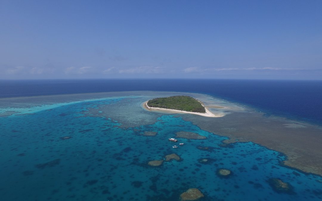 Drone view of Lady Musgrave Island with 1770reef – copyright